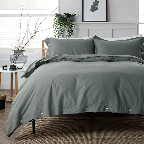 Duvet Cover WASHED LINEN LOOK 100% COTTON