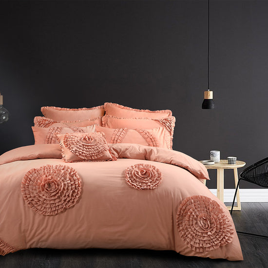 Heron Poly Cotton 3-D Floral Embellished